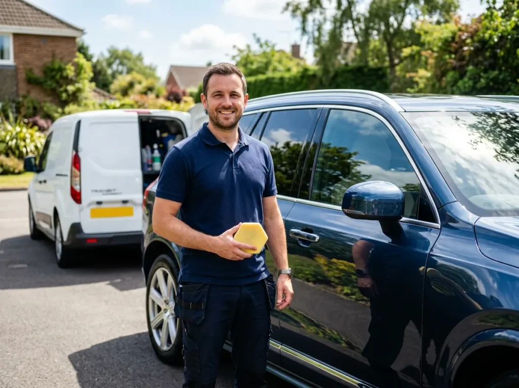 Friendly My Car Doctors mobile technician smiling at the camera